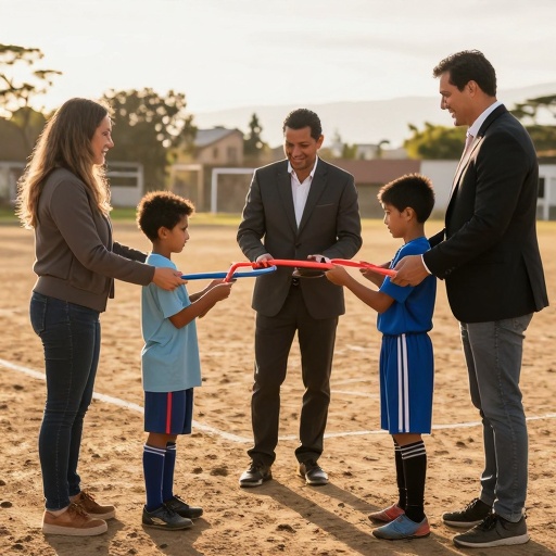 Alcaldía entrega equipamiento a escuelas de fútbol sala en Cisne 2