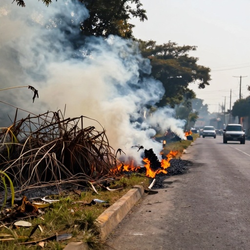 Incendio forestal se desata cerca de la avenida Narcisa de Jesús en Guayaquil