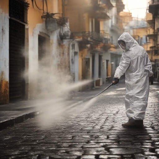 GAD Jujan realiza fumigaciones con amonio cuaternario para frenar el COVID-19