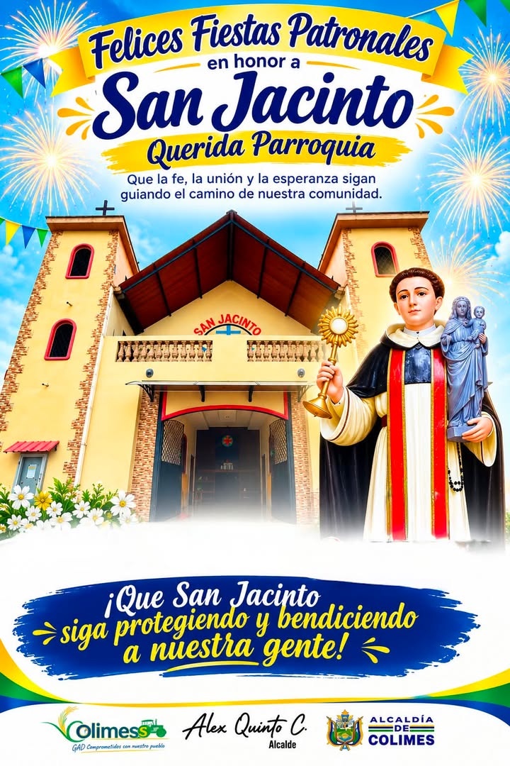 Colimes celebra las fiestas patronales de San Jacinto con fe y tradición