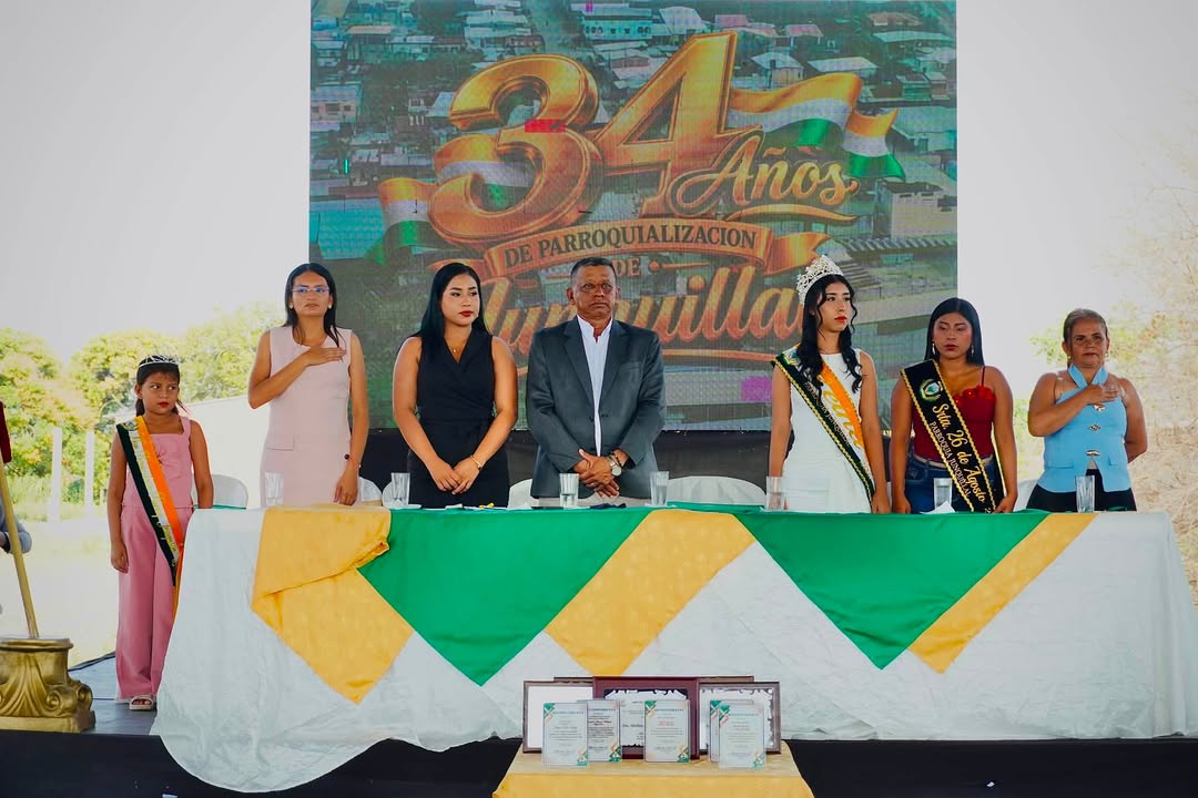 Junquillal celebró sus 34 años de parroquialización con acto solemne y reconocimientos