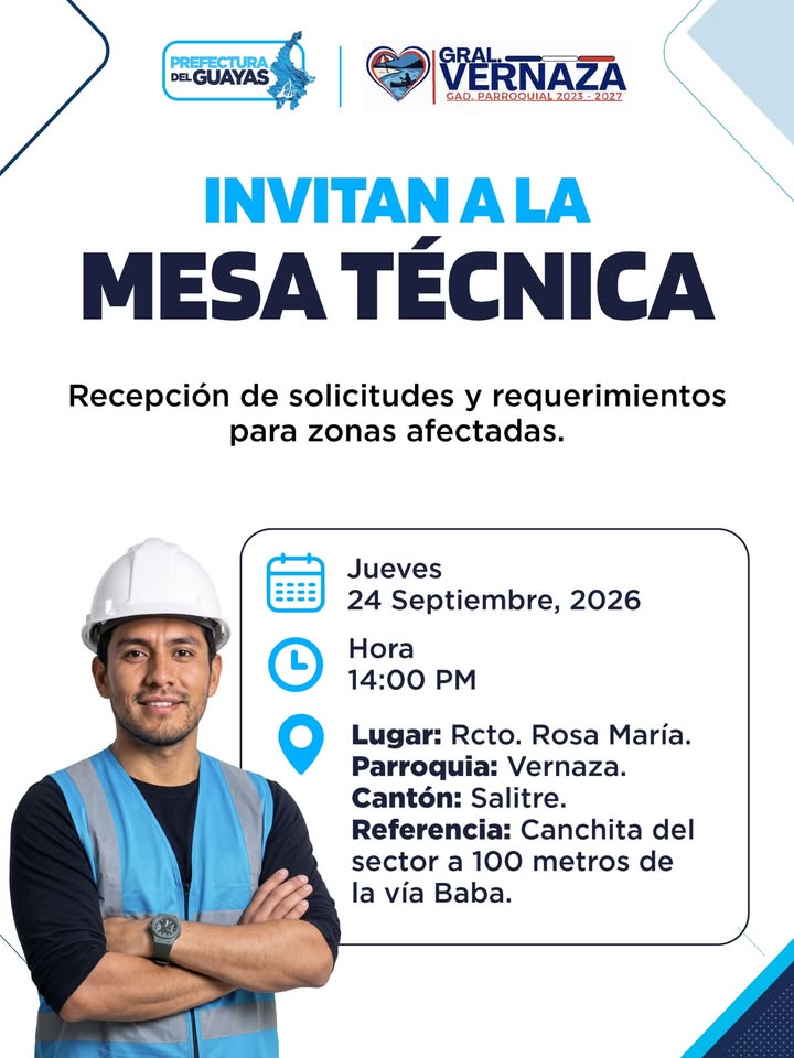 Mesa técnica para Rosa María: Prefecto Encalada y Junta Parroquial buscan soluciones a la invernal