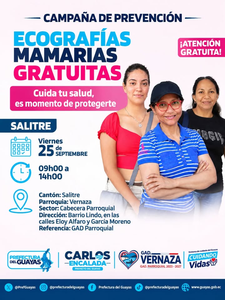 GAD General Vernaza convoca brigada de prevención para mujeres este viernes en Barrio Lindo