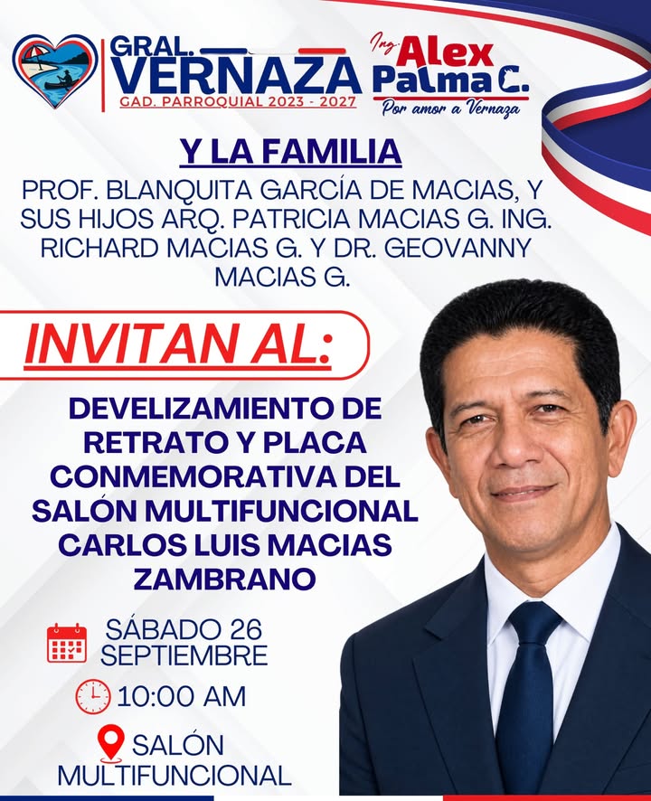 General Vernaza honra a Carlos Luis Macías con nuevo salón multifuncional